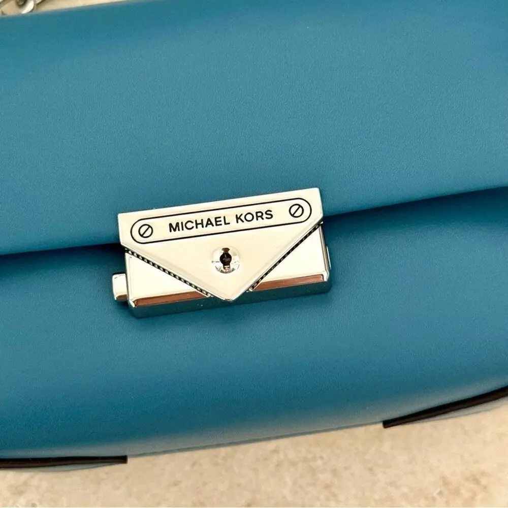 NWT! MICHAEL KORS Cece Teal Handbag, Small, MSRP.$448